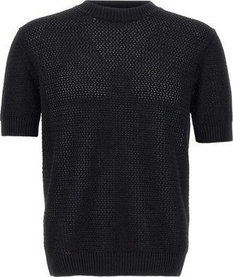 FILIPPO DE LAURENTIIS Maglione a maniche corte - Nero