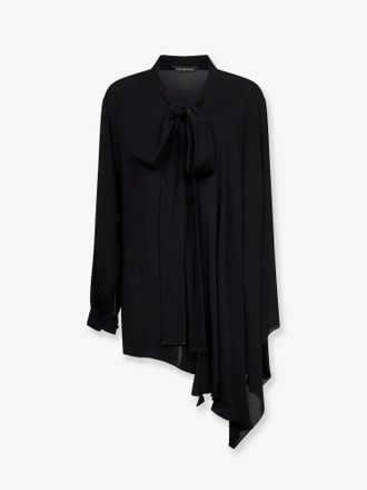 Balenciaga Camicia in seta con fiocco - BALENCIAGA - gender_Woman