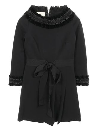 Gucci 2010s frill ribbon dress - women - Nylon - S - Black