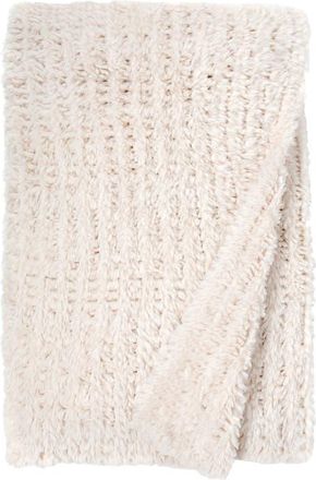 Little Giraffe Giraffe at Home Luxe Knit Throw Blanket in Cream at Nordstrom