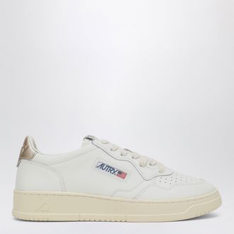 Autry White/gold Medalist Low sneakers in leather