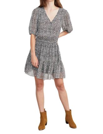 Velvet Saskia Dress In Leopard