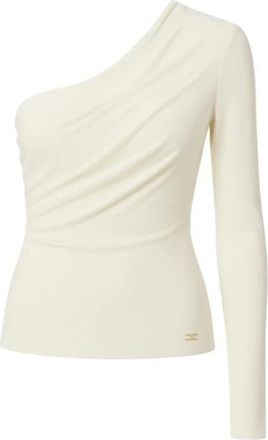 Elisabetta Franchi One-shoulder Top - Dames - Longsleeves - Beige - XL - Tops
