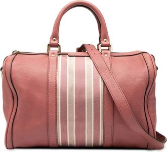 Gucci 2000-2015 Medium Calfskin Web Joy Boston Bag satchel - Pink