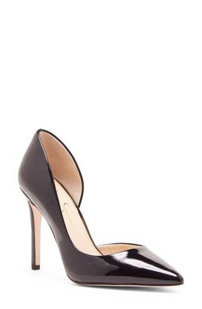 Jessica Simpson Prizma Half-dOrsay Pump in Black 02 at Nordstrom, Size 12