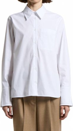 PESERICO Stretch Popeline Shirt In Flash White