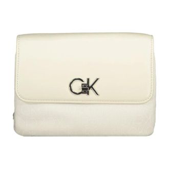 Calvin Klein Cross Body Bags, female, Beige, Size: ONE SIZE Beige Chain Handle Shoulder Bag