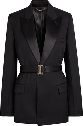 Victoria Beckham Belted Canvas Blazer - Black - 10 (UK10 / S)
