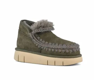 Mou Womens Eskimo Bounce Sneakers In Black Olive