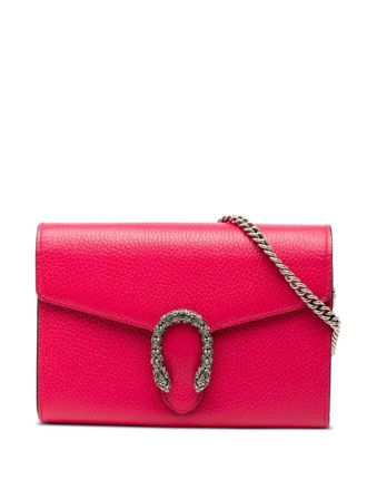 Gucci 2016-2025 Mini Leather Dionysus Wallet on Chain crossbody bag - women - Calf Leather - One Size - Pink