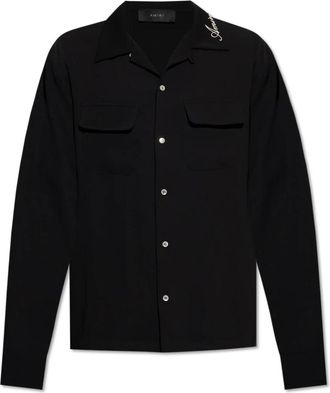 Amiri Overhemd met zakken - Heren - Casual Overhemden - Zwart - XL - Polyester - Overhemden