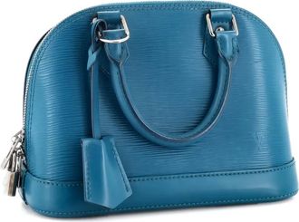 Louis Vuitton Borsa a mano Alma BB in pelle &Eacute;pi con tracolla - Blu