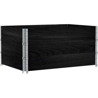 vidaXL Jardinera De Madera Maciza De Pino Negra 120x80 Cm Vidaxl