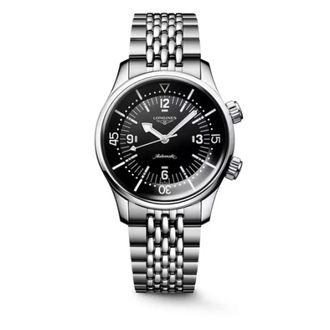 Longines Het Legend Diver-horloge voor heren in staal L37644507 - Dames - Horloges - Zwart - ONE Size - Accessoires