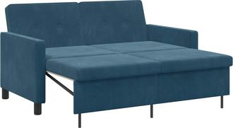 vidaXL Sof&aacute; Cama Azul Tela Vidaxl
