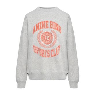 Anine Bing Miles Sweatshirt Collegiate - Dames - Sweatshirts - Grijs - XL - Katoen - Hoodies & sweatvesten