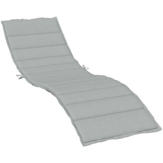 vidaXL Coj&iacute;n Para Tumbona Tela Gris Claro Melange 200x70x4 Cm Vidaxl