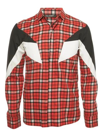 Neil Barrett checkered buttoned shirt