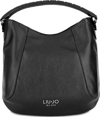 Liu Jo Zwarte Gebogen Top Handtas - Dames - Handtassen - Zwart - ONE Size - Tassen