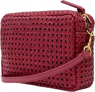 Clare Vivier Womens Midi Sac Bag In Plummy Rattan