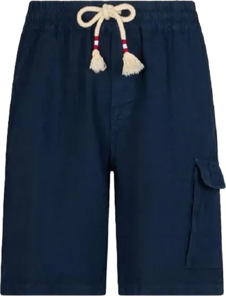 MC2 Saint Barth Dark Navy Textured Fabric Shorts