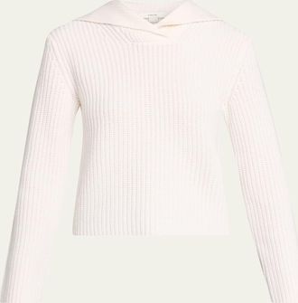 Vince Ribbed Wool-Cashmere Sailor Sweater