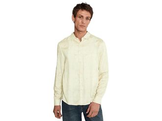 John Varvatos Luca Shirt Mens Clothing Ivory : 2XL, Modal