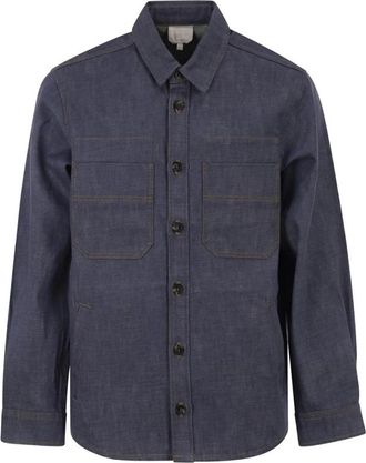 A.P.C. Veste Noah - Heren - Casual Overhemden - Blauw - L - Katoen - Overhemden