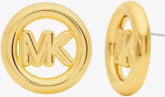 Michael Kors Large Logo Charm Stud Earrings