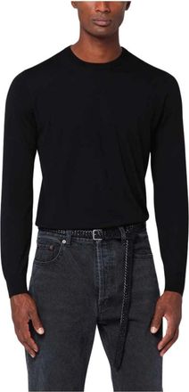 Drumohr Truien & Vesten, Heren, Zwart, XL, Klassieke Crewneck Sweaters