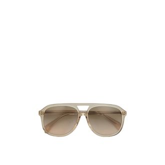 Moncler Moncler Fluxe Pilot Sunglasses, Unisex, Grey, Size: 60