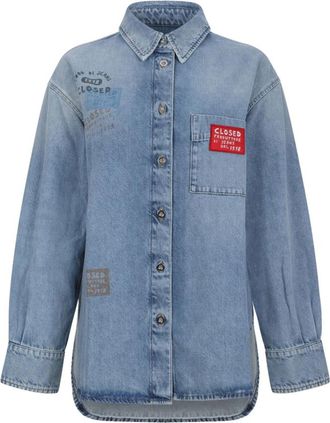 Closed Chemise Oversized Shirt - Dames - Spijkeroverhemden - Blauw - M - Katoen - Overhemden