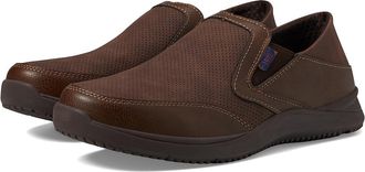 Nunn Bush Conway EZ Moccasin Toe Slip-On Easy Slip-In Loafer Mens Lace-up Boots Brown : 10.5 W (EE), Synthetic