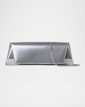 Akris Anouk Small Metallic Leather Clutch Bag