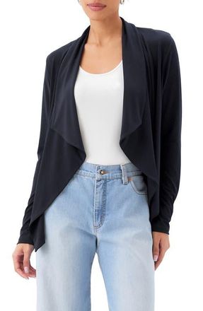 Karen Kane Travel Jersey Open Front Cardigan in Black at Nordstrom, Size X-Small