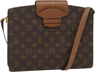 Louis Vuitton Tweedehands Canvas Louis Vuitton tassen - Dames - Vintage Schoudertas - Bruin - ONE Size - Vintage