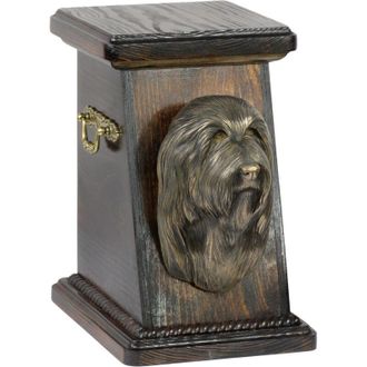OEM Collie Barbudo, Collie De Las Tierras Altas: Urna Para Cenizas De Perro, Elegante Urna Con Estatuilla, Urna Conmemorativa Con Busto De Perro De Art-do