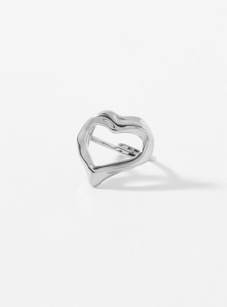 Pilgrim Womens Hammered heart ring