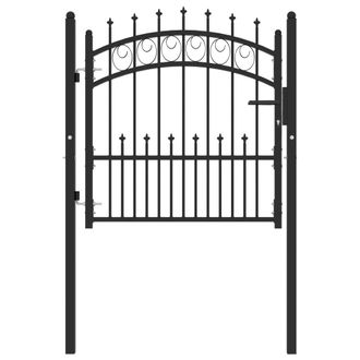 Berkfield Home Fence Gate with Spikes Steel 100x100 cm Black