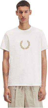 Fred Perry Grafische Laurel Wreath T-shirt - Heren - T-shirts - Beige - M - Tops