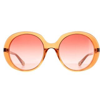 Chlo&eacute; Chloe Ovale dames transparante donkere oranje oranje gradi&euml;nt Ch0007s
