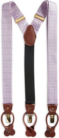 Clifton Wilson Lavender Polka Dot Silk Suspenders at Nordstrom