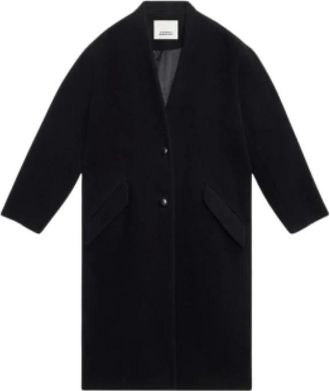 Isabel Marant Jassen, Dames, Zwart, M, Wol, Florane Coat