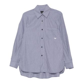 Emporio Armani Dames, Blouses & Shirts, Blauw, Maat: M