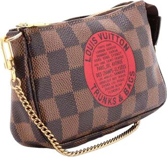 Louis Vuitton Brown Damier Ebene Pochette Accessoires Limited Edition Mini (Authentic Pre-Loved)