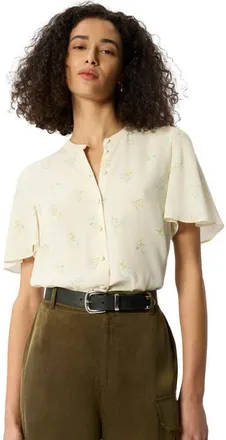 Whistles Floral Button Front Shirt in Ivory/multi at Nordstrom, Size 12