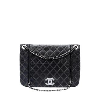 Chanel Pre-owned Vintage Quilted Flap Shoulder Bag - Dames - Pre-owned - Zwart - Maat: ONE Size Leer