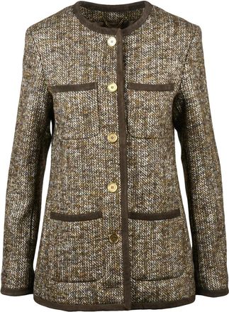 Golden Goose Brown Virgin Wool-Blend Suede Jacket