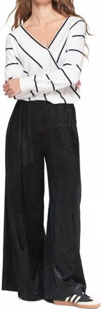 Vilagallo Palazzo Trouser In Negro Brillo