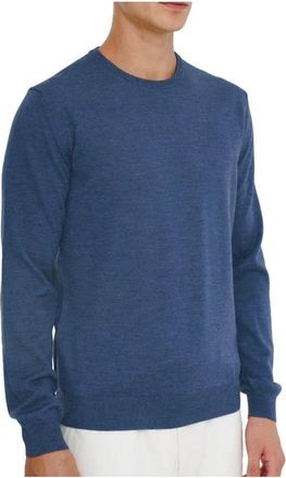 Ferrante Trui met ronde hals - Heren - Ronde hals truien - Blauw - XL - Wol - Truien & Vesten